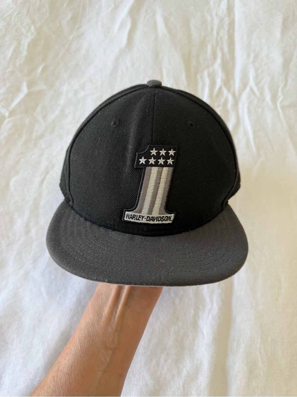Harley Davidson | SZ 3XL | #1 Black & Gray Fitted Cap 59Fifty | New Era EUC